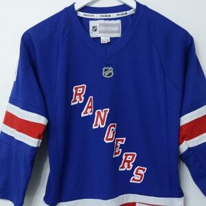 REEBOK NHL Hockey New York Rangers Rick Nash #61 Jersey Kids Youth S/M Blue